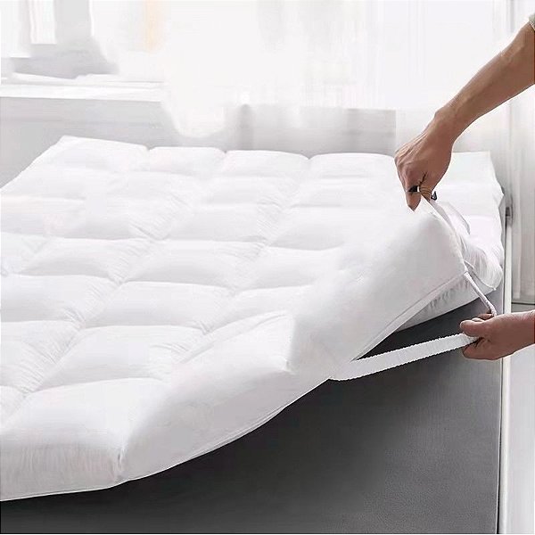Pillow Top Protetor de Colchão 400 Fios Extra Macio Super King Queen Casal Cores