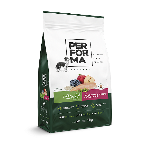 Ração Performa Natural Cães Filhotes Porte Pequeno Frango 1kg