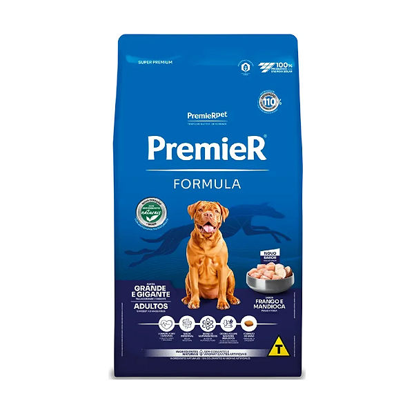 Ração Premier Pet Formula Frango Cães Adultos Porte Grande e Gigante
