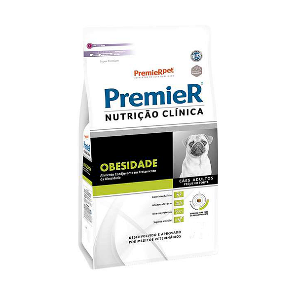 Ração Premier Nutrição Clínica Obesidade Cães Adultos Pequeno Porte