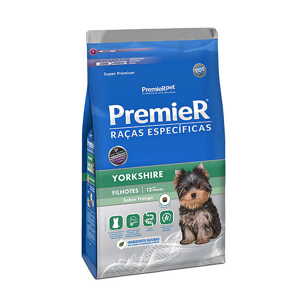 Ração Premier Pet Raças Específicas Yorkshire Cães Filhotes Frango