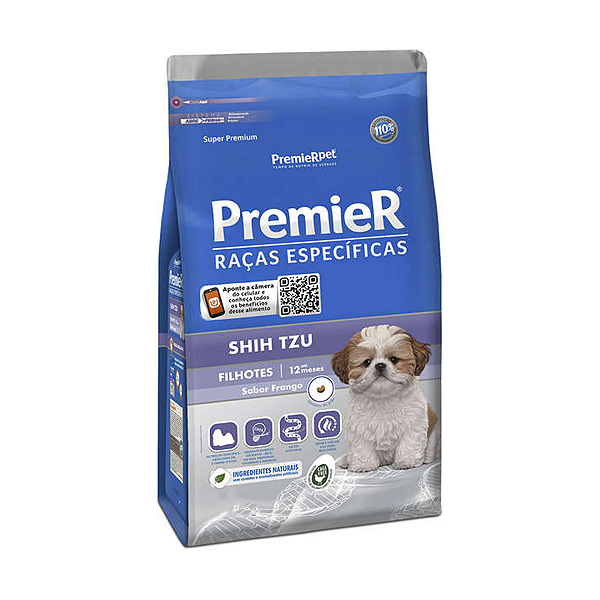 Ração Premier Pet Raças Específicas Shih Tzu Cães Filhote Frango