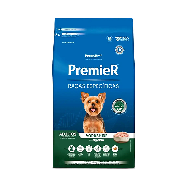 Ração Premier Pet Raças Específicas Yorkshire Cães Adulto Frango