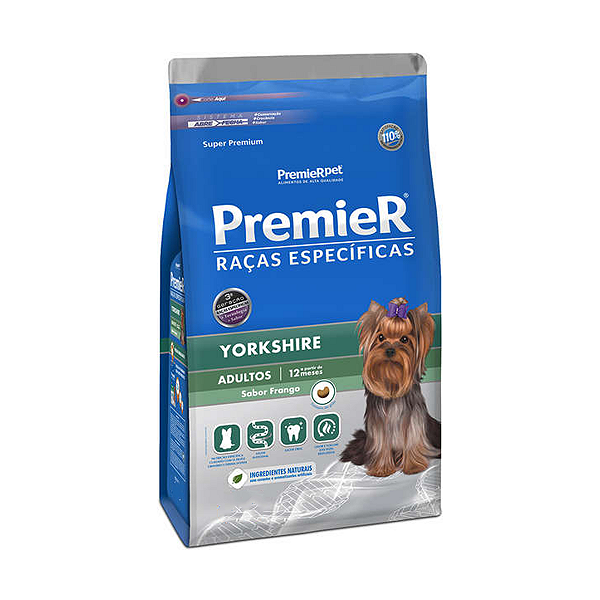 Ração Premier Pet Raças Específicas Yorkshire Cães Adulto Frango