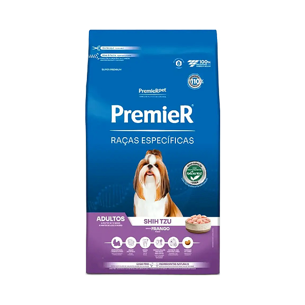 Ração Premier Pet Raças Específicas Shih Tzu Cães Adulto Frango