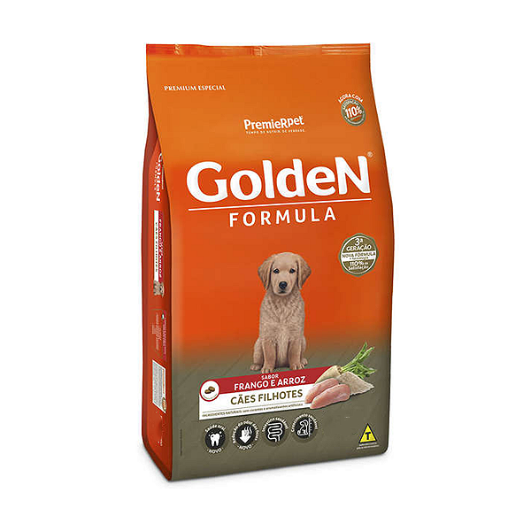 Ração Golden Formula Frango e Arroz Cães Filhotes