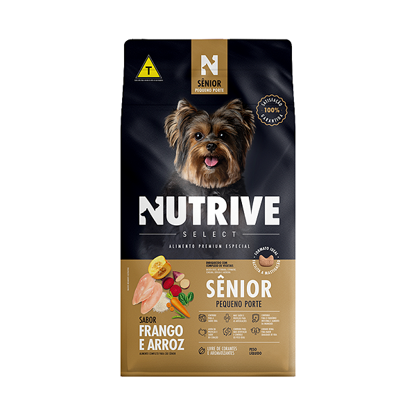 Ração Nutrive Select Cães Sênior Raças Pequenas Frango e Arroz