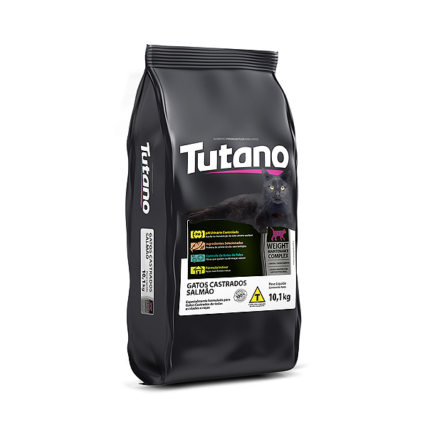 Ração Tutano Castrados Salmão Gatos 10,1Kg