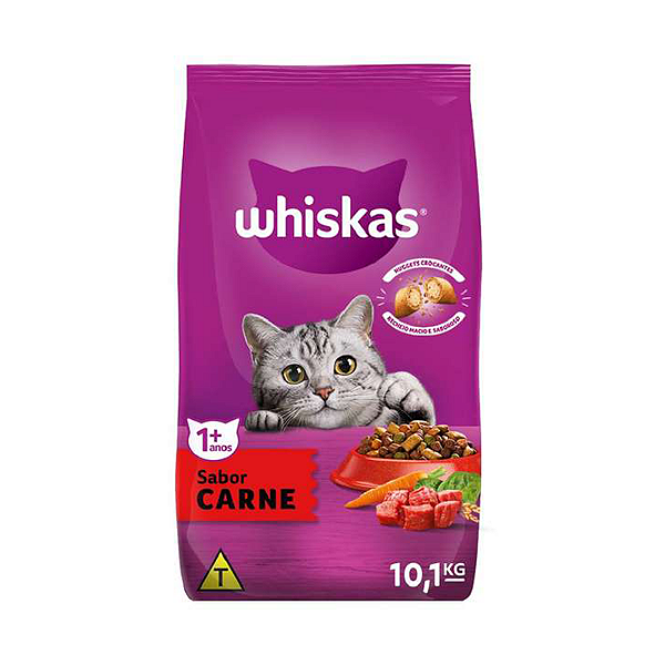 Ração Whiskas Carne para Gatos Adultos 10,1kg