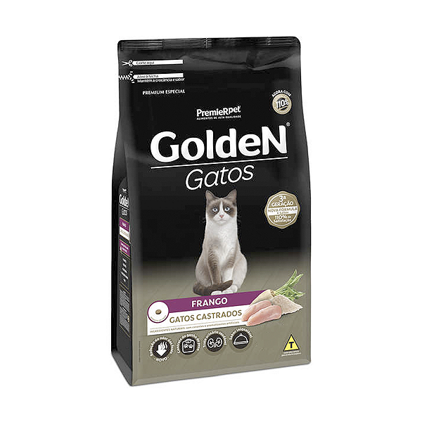 Ração Golden Gatos Castrados Frango