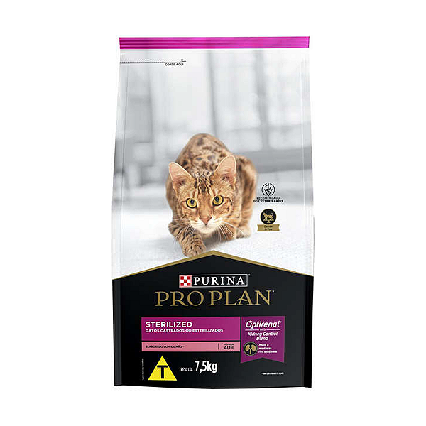 Ração Nestlé Purina Pro Plan Sterilized Salmão Gatos Adultos Castrados 7,5kg