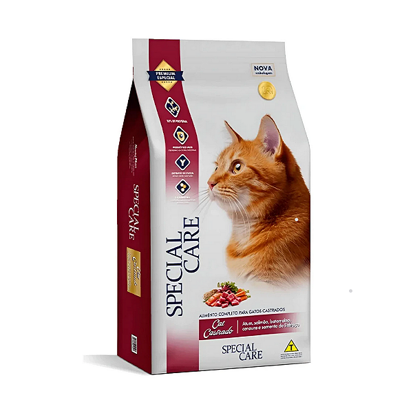 Ração Special Care Cat Atum e Salmão Gatos Castrados 10,1kg