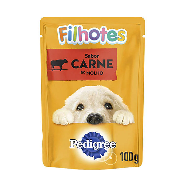 Ração Úmida Pedigree Sachê Carne ao Molho Cães Filhotes 100g