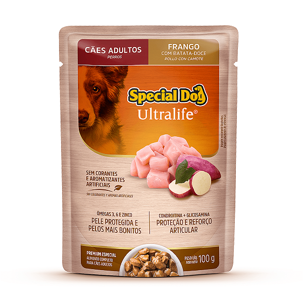 Ração Úmida Special Dog Sachê Cães Adultos Sabor Frango ao Molho 100g