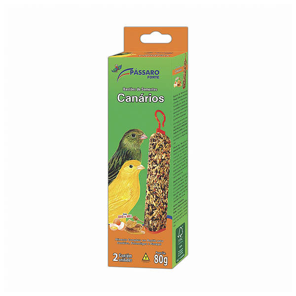 Bastão De Sementes Pássaro Forte Para Canários 80g