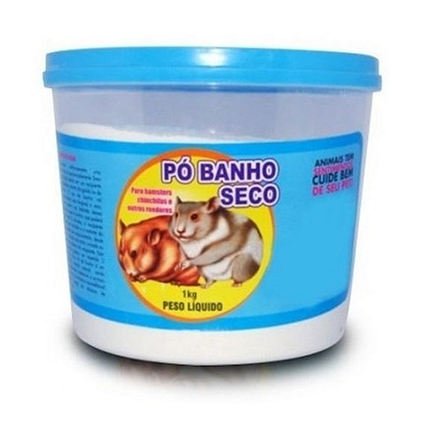 Pó Mármore Banho Seco Hamster, Chinchila e Roedores 1Kg