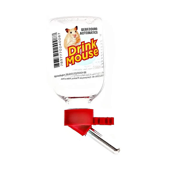 Bebedouro para Roedores Drink Mouse Vermelho 120mL
