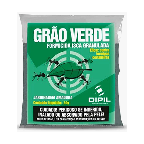 Formicida Grão Verde Isca Granulada para Controle de Formigas 50g