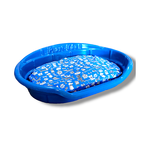 Cama Plástica com Colchão Plastikão Azul
