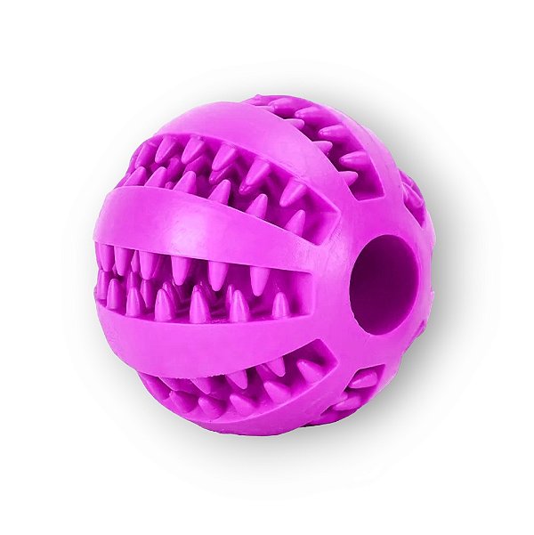 Brinquedo Bola Interativa Cães Porta Ração Petiscos Rosa