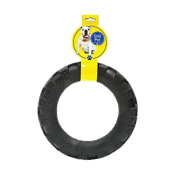 Brinquedo Mordedor Pneu Off-Road PVC Flex Preto para Cães