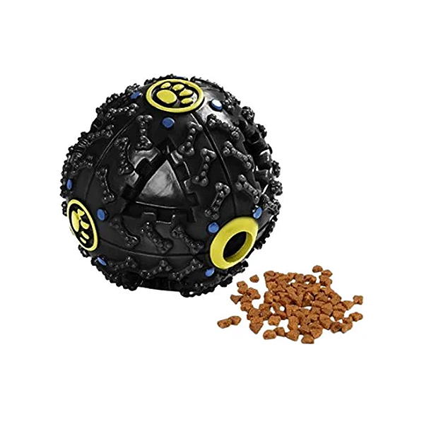 Brinquedo Bola Sonora Pequena com Dispensador para Petisco para Cães - Cores Sortidas