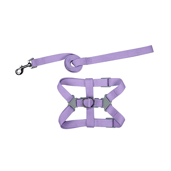 Guia com Peitoral Luxo Roxo 20mm x 1,20m
