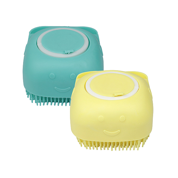 Escova de Silicone com Dispenser para Shampoo