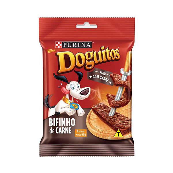 Petisco Nestlé Purina Doguitos Bifinho de Carne Cães 65g