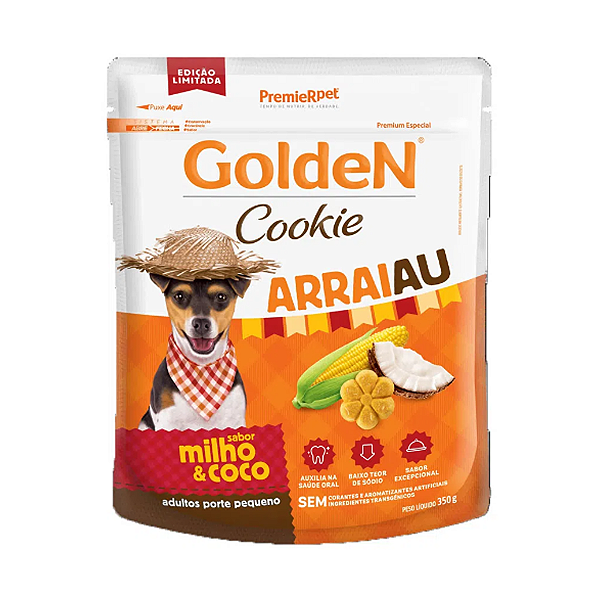 Biscoito Golden Cookie Cães Arraiau 350g