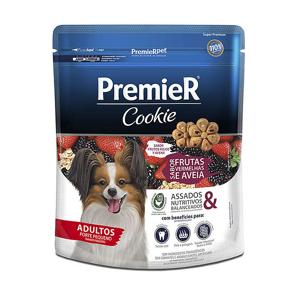 Biscoito Premier Pet Cookie Frutas Vermelhas e Aveia Cães Adultos
