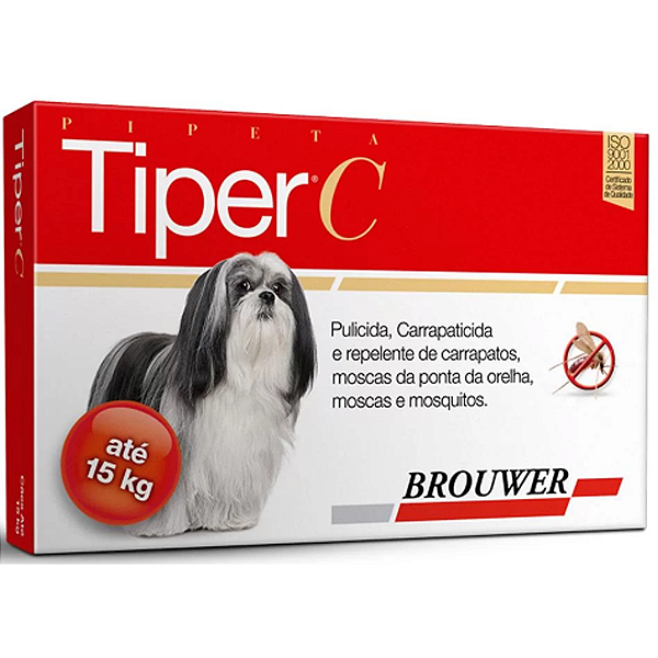 Antipulgas e Carrapatos Tiper C Brouwer para Cães até 15kg