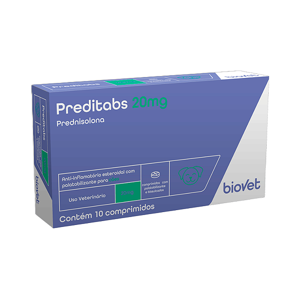Anti-inflamatório Predinisolona Preditabs 20mg - 10 Comprimidos
