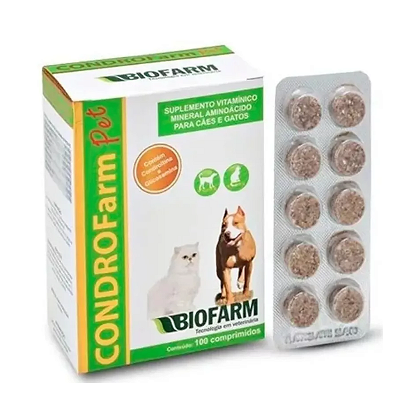 Suplemento Vitamínico BioFarm CondroFarm Pet - 10 Comprimidos