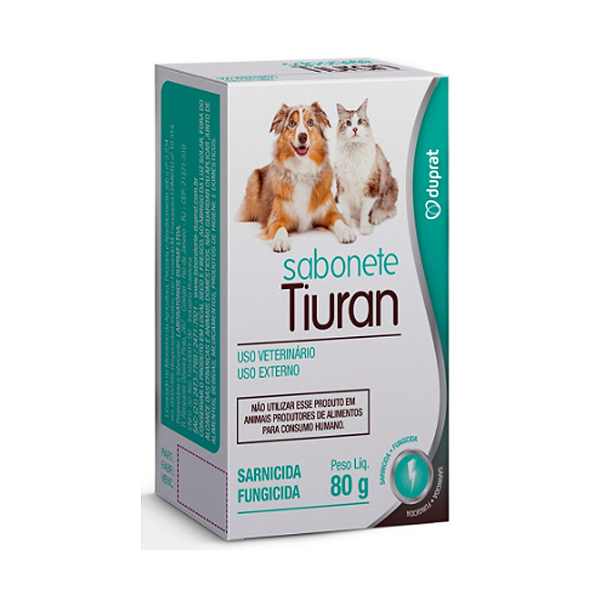 Sabonete Sarnicida Duprat Tiuran para Cães e Gatos 80g