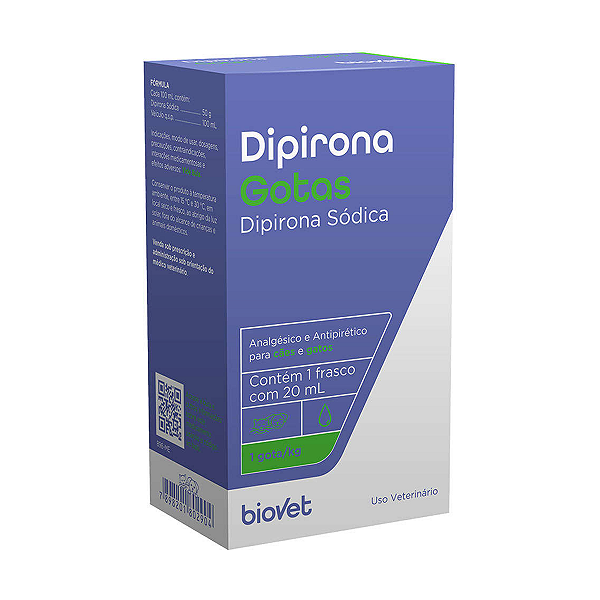 Analgésico Dipirona Biovet em Gotas