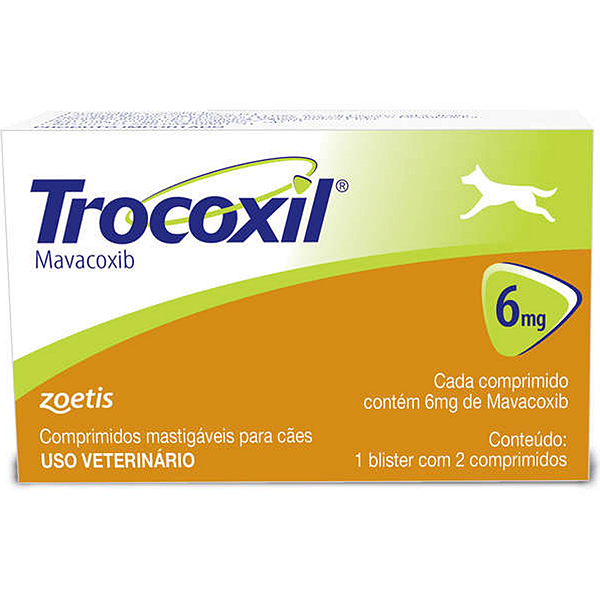 Anti-inflamatório Zoetis Trocoxil 6mg - 2 Comprimidos