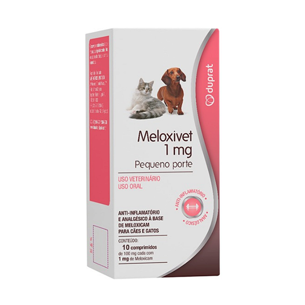 Anti-inflamatório e Analgésico Meloxivet 1mg - 1 Comprimido
