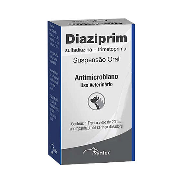 Antibiótico Syntec Diaziprim Oral para Cães e Gatos 20 mL