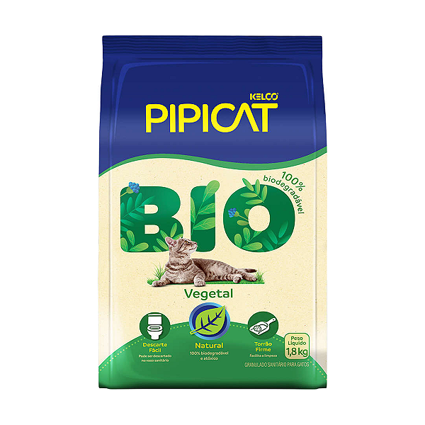 Areia Sanitária Pipicat Bio Vegetal 1,8kg