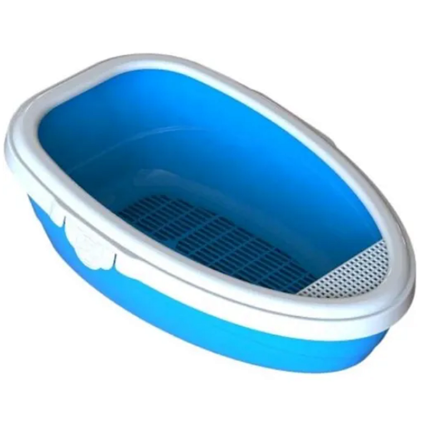 Bandeja Sanitária com Peneira MMA Pet Azul para Gatos