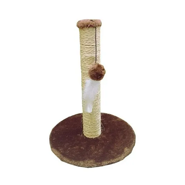 Arranhador Poste com Bola Marrom para Gatos