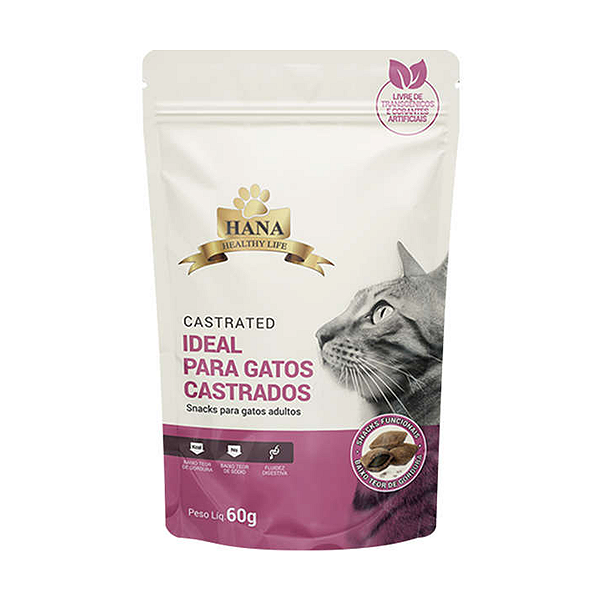 Snacks Hana Nuggets Gatos Castrados Adultos 60g