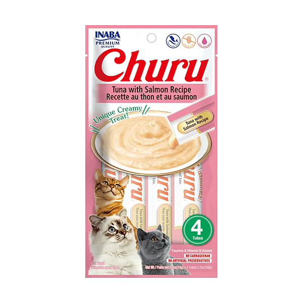Purê Churu Atum e Salmão para Gatos