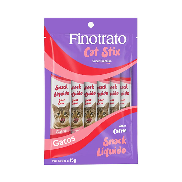 Purê Finotrato Cat Stix Carne para Gatos