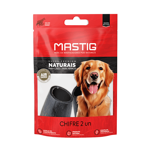 Petisco Chifre Bovino Natural Mastig - 2 Unidades