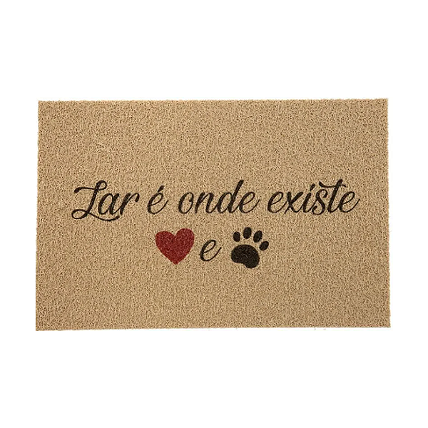 Tapete Kapazi Vinil Pet Dog "Lar é onde existe"