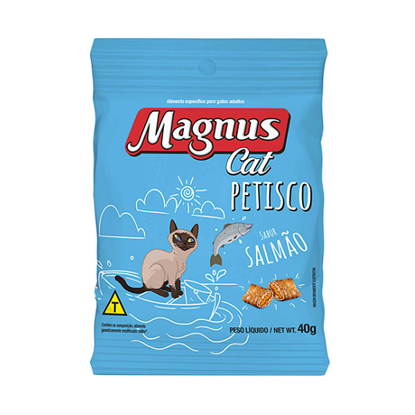 Magnus Cat Petisco Gatos Adultos Sabor Salmão 40g