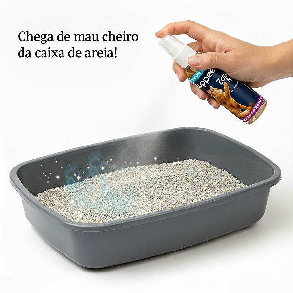Neutralizador de Odores Areia Gatos e Maravalha Zappee Fresh 60ml