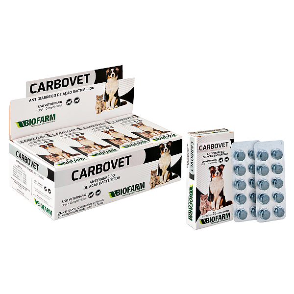 Antidiarreico Bactericida Carbovet - 20 Comprimidos